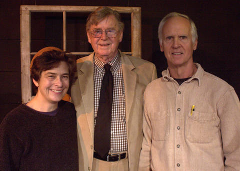 Earl Hamner with Hamner Theater Artistic Directors, Boomie Pedersen & Peter Coy