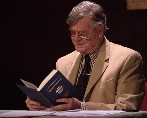 Earl Hamner, reading at the Hamner Theater